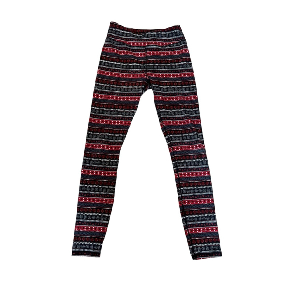 Patterned Leggings Medium Stretch Skinny Leg Fitted Mid Rise Pant M
